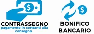 Metodi di pagamento accettato: Bonifico e Contrassegno